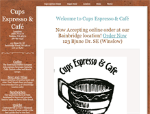 Tablet Screenshot of cupsespresso.com